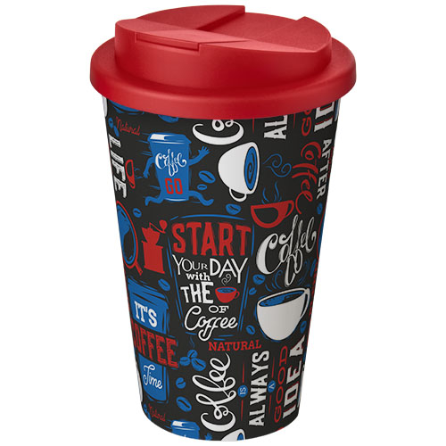 Gobelet isolant personnalisable 350ml Americano® Blanc / Rouge